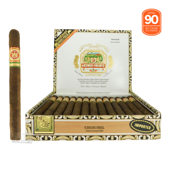 Arturo Fuente Churchill Maduro box and stick