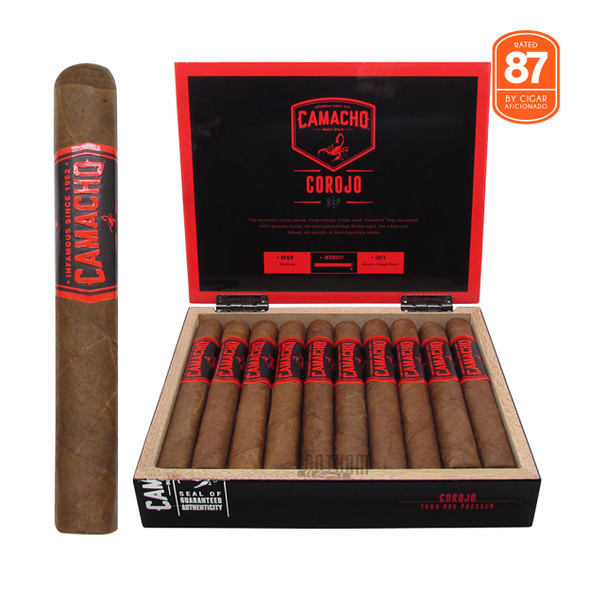 Camacho BXP Corojo Toro Open Box and Stick