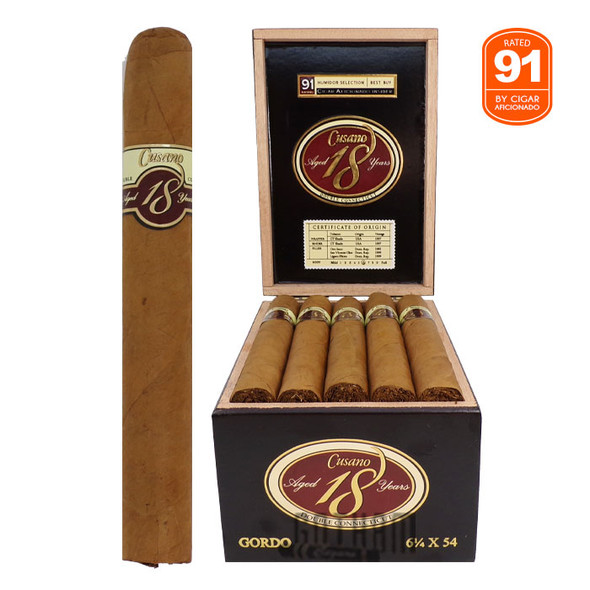 Cusano 18 Year Connecticut Gordo open box and stick