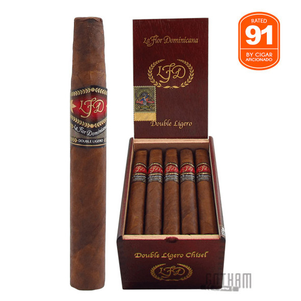 La Flor Dominicana Double Ligero Chisel open box and stick
