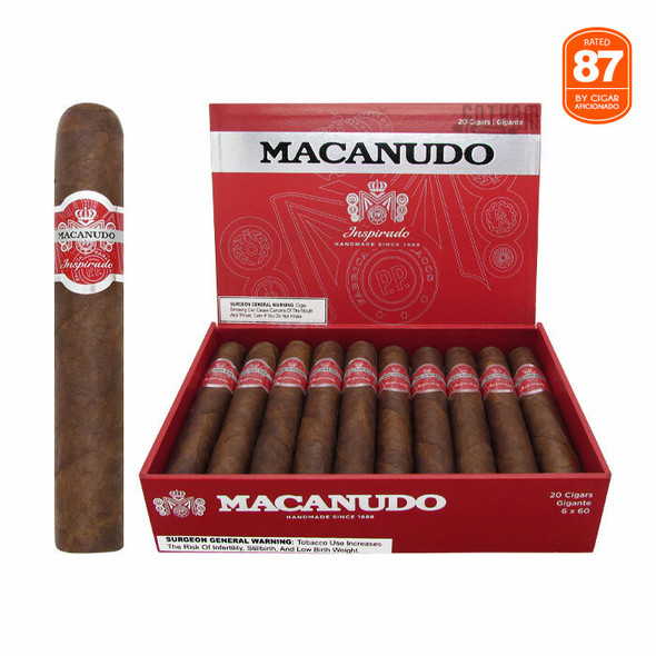 Macanudo Inspirado Red Gigante Open Box and Stick