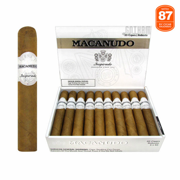 Macanudo Inspirado White Robusto open box and stick