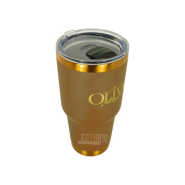 Oliva Brown & Gold Tumbler Top view