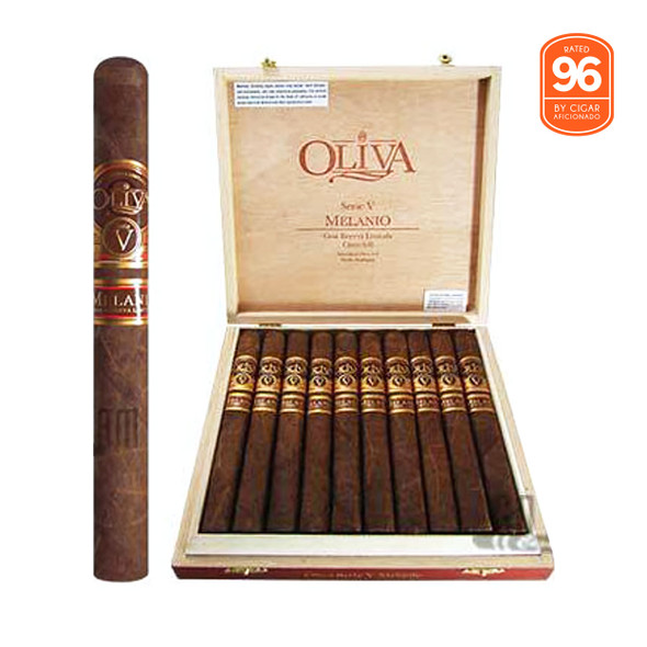 Oliva Serie V Melanio Churchill Maduro Open box and stick