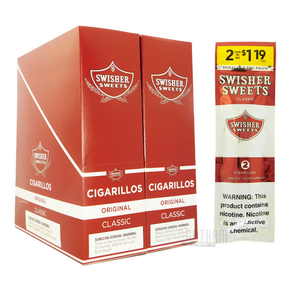 Swisher Sweets Cigarillos Regular Box and Pouch