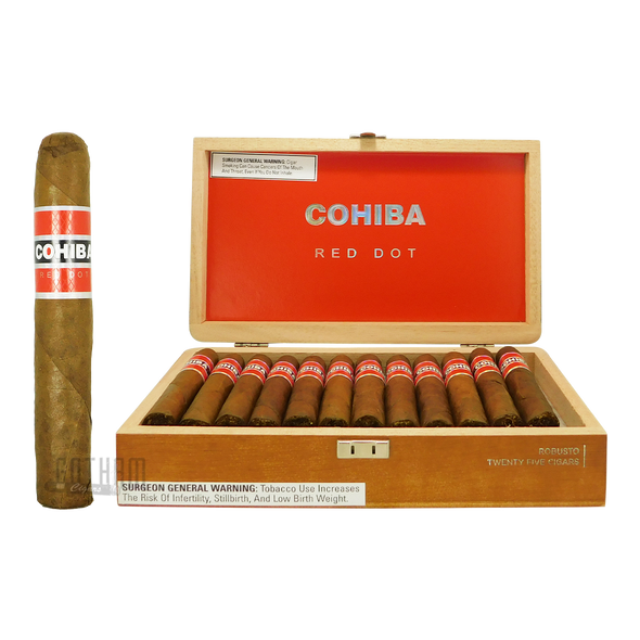 Cohiba Red Dot Robusto Open Box and Stick