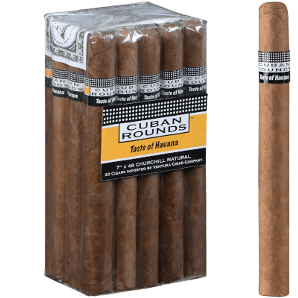 Cuban Rounds Natural Churchill Pack with Stick
