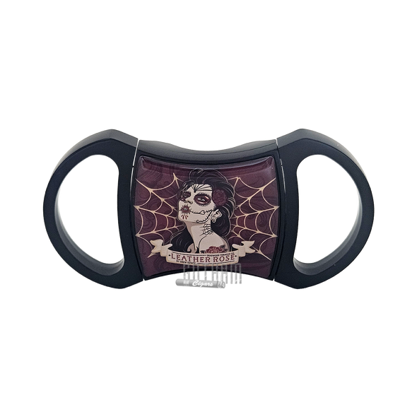 Deadwood Leather Rose Metal Cigar Rest/Cutter