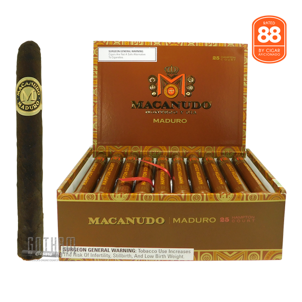 Macanudo Maduro Hampton Court Open Box and Stick