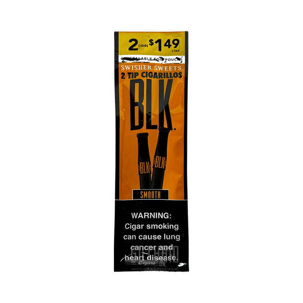 Swisher Sweets BLK Tip Cigarillos Smooth Single Pouch