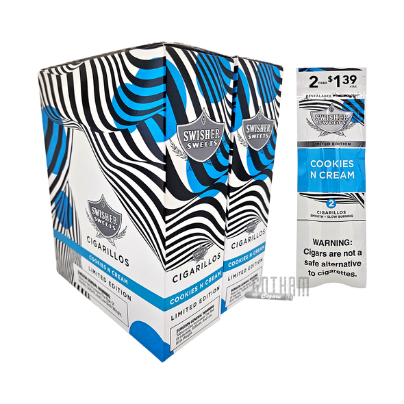 Swisher Sweets Cigarillos Cookies & Cream Box and Pouch
