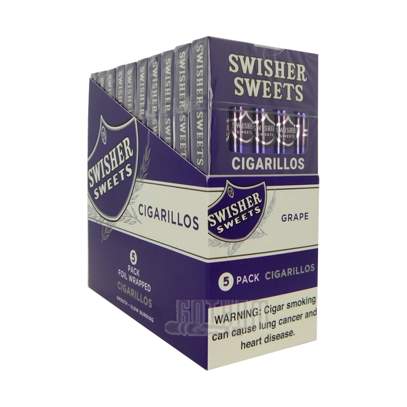 Swisher Sweets Cigarillos Grape 5 Pack Box